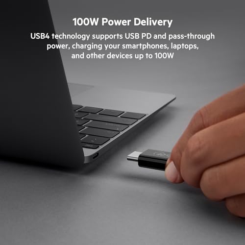 BELKIN Câble USB4 en 0.8m rétrocompatible USB3 100W