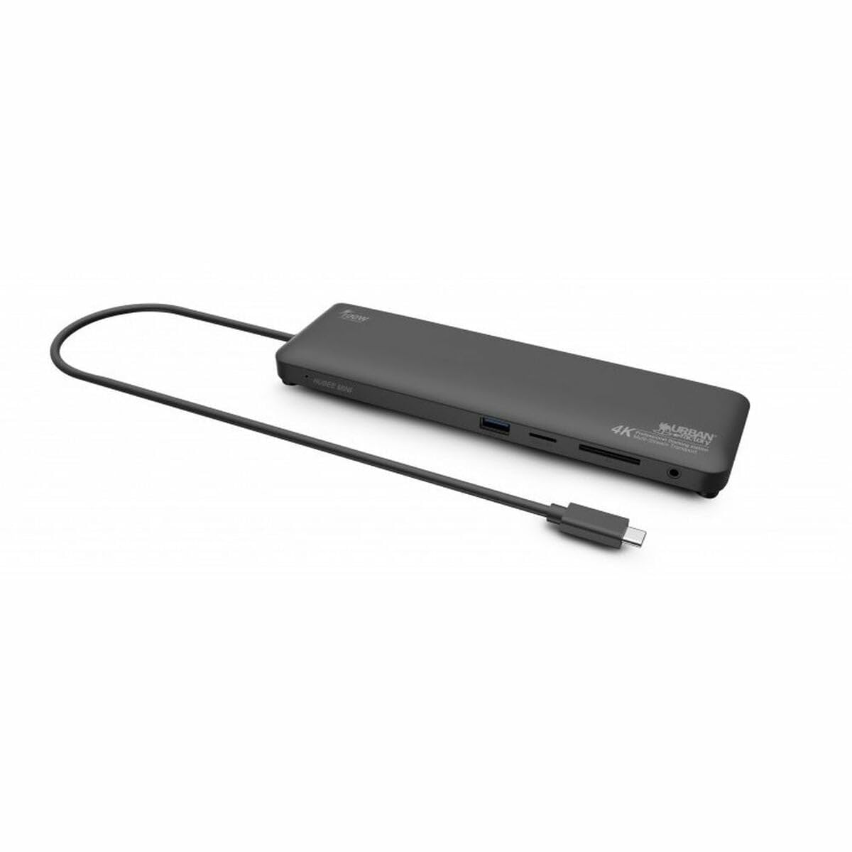 URBAN FACTORY Hubee Mini: USB-C Docking Station Multi Display 4K With Power Delivery 100W