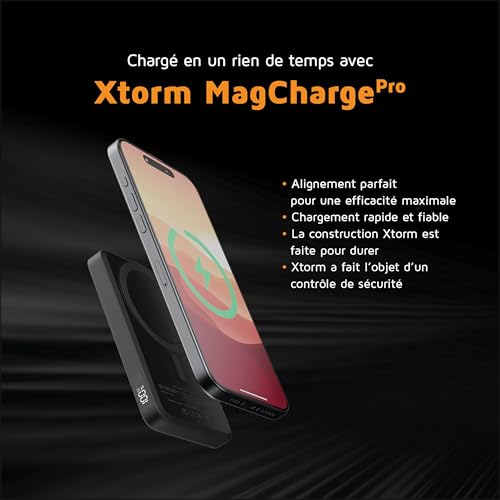 XTORM Batterie magnétique sans fil 5000 mAh noire