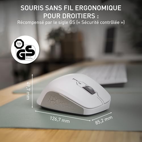 CHERRY Souris STREAM COMFORT sans fil blanche