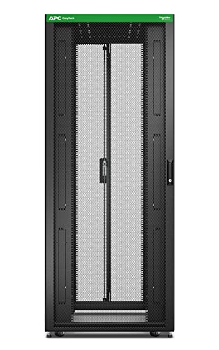APC Easy Rack 42Ux800x1200 with Roof castors feet and 4Brackets No Side panels Bottom black