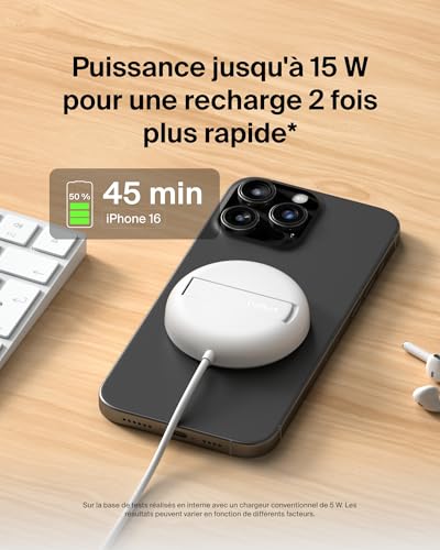 BELKIN BOOST CHARGE Qi2 15w Magnetic Pad White
