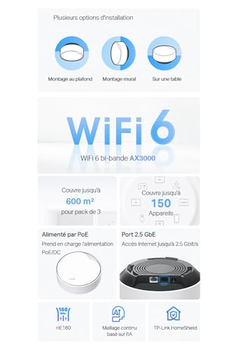 AX3000 Whole Home Mesh Wi-Fi 6 System