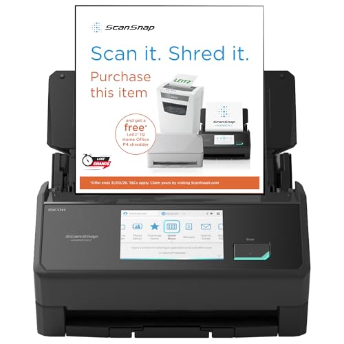 RICOH ScanSnap iX2500 45ppm/90ipm black A4 Duplex ADF Touchscreen Wi-Fi 6 Bluetooth 5.2 USB 3.2