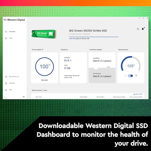 WD Green SN350 NVMe SSD 500Go M.2 2280 PCIe Gen3