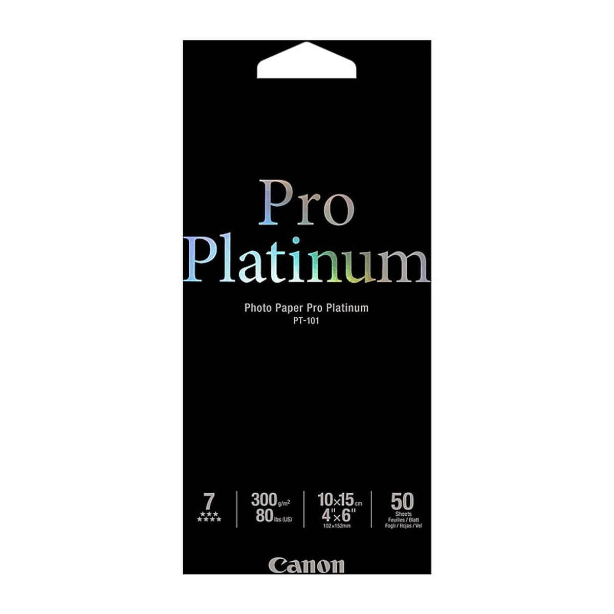 CANON PHOTO PAPER PRO PLATINUM (PT-101) 4x6 50 Sheets