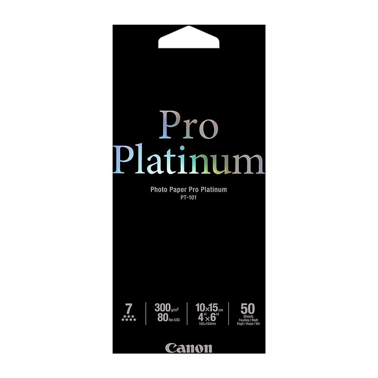 CANON PHOTO PAPER PRO PLATINUM (PT-101) 4x6 50 Sheets
