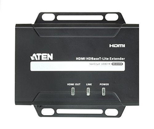 ATEN VE801R-AT-G extension audio/video Récepteur AV Noir