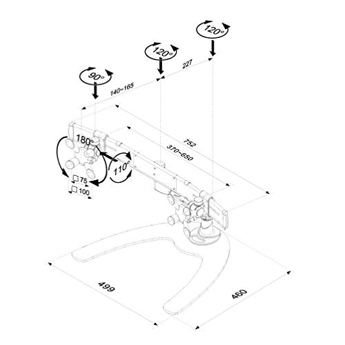 NEOMOUNTS FPMA-D940DD Support décran à poser 10-24p - ressort à gaz