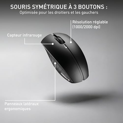 CHERRY Pack clavier & souris B.Unlimited 3.0 Sans fil noir