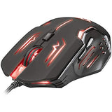 TRUST Souris gaming filaire YBAR+ noire