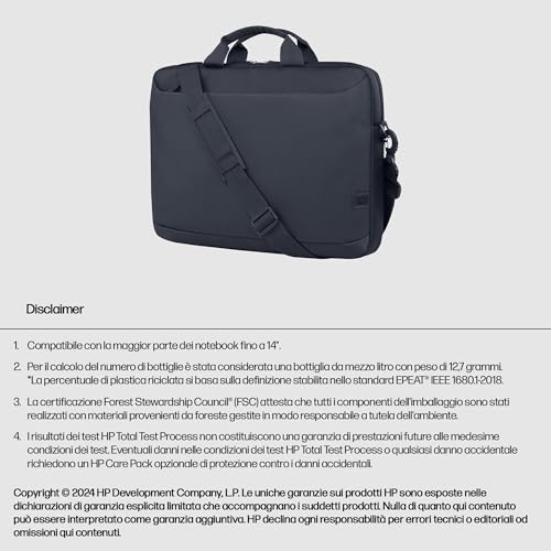HP Evday 14p Odyssey Gray Laptop Briefcase