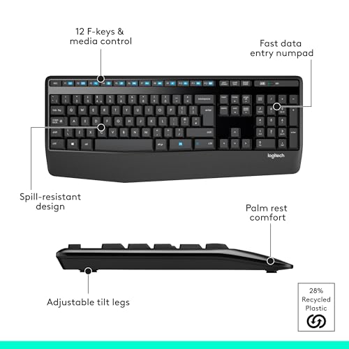 Logitech MK345 clavier Souris incluse Universel RF sans fil QWERTY Anglais Noir