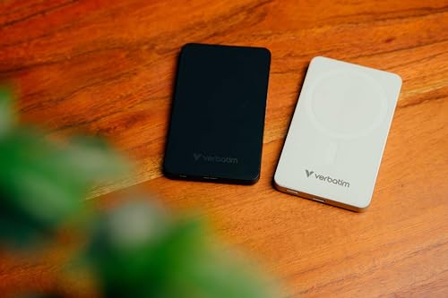 VERBATIM CHARGE N GO ESSENTIALS POWER BANK MAGNETIC WIRELESS 5000MAH BLACK WCF (P)