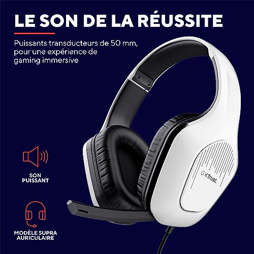 TRUST  Casque gaming ZIROX pour PS5/PS4 - White