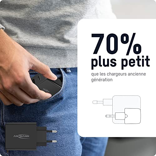 CHARGEUR SECTEUR 2 PORTS USB + TYPE C POWER DELIVERY 65 W