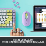 LOGITECH POP Keys Wireless Mechanical Keyboard With Emoji Keys - DayDream Mint Central (FR)