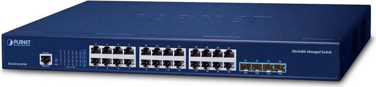 Planet SGS-6310-24T4X Commutateur Ethernet Gigabit géré de couche 3 24 ports