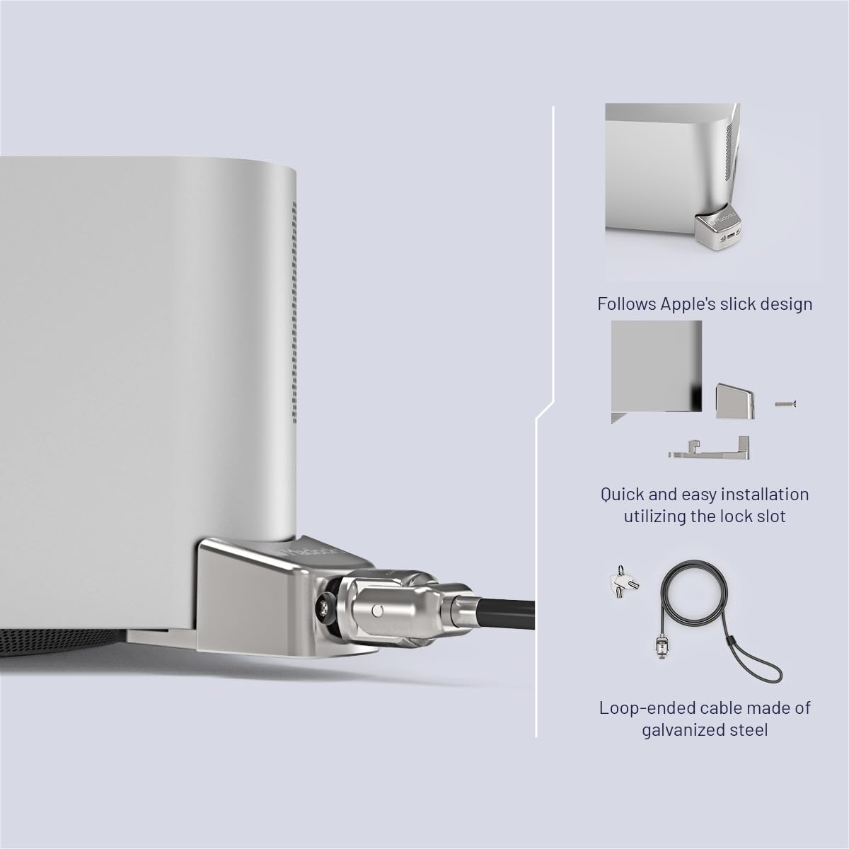 Mac Studio SecLock Slot Adapt w/Key Lock