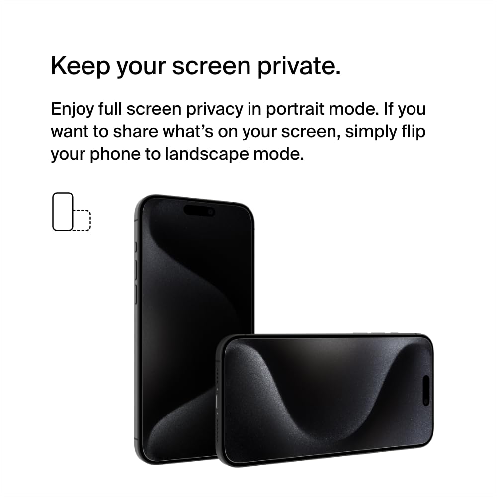 BELKIN ScreenForce Pro TemperedGlass Privacy AM Screen Protection for iPhone 15 Pro Max