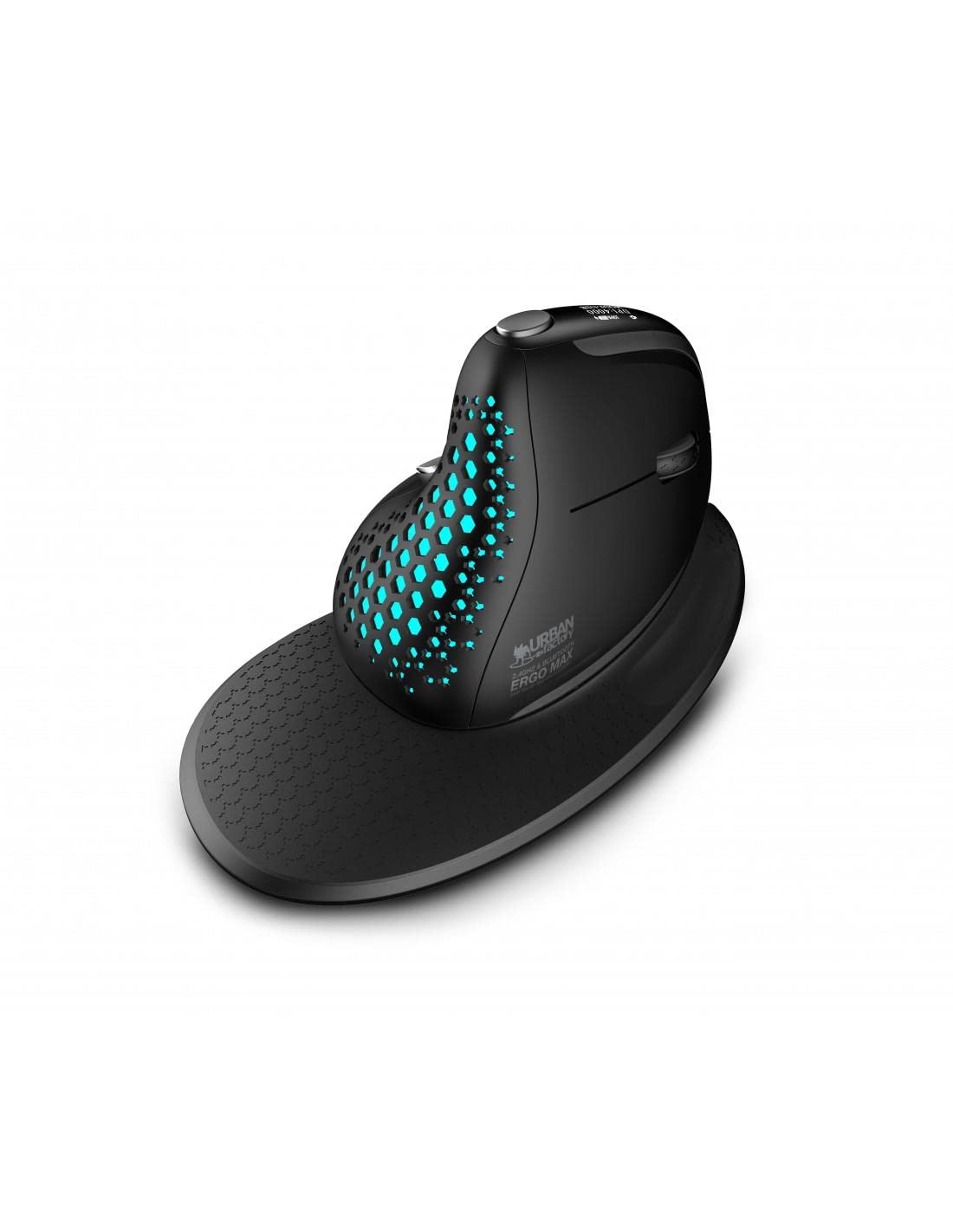 URBAN FACTORY ERGO PRO MAX Wireless Right Hand Mouse 2.4GHZ Bluetooth 5.0 Rechargeable 4000DPI Handrest