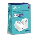 TP-LINK AV1000 Passthrough Powerline KIT Broadcom 1 Gigabit Port