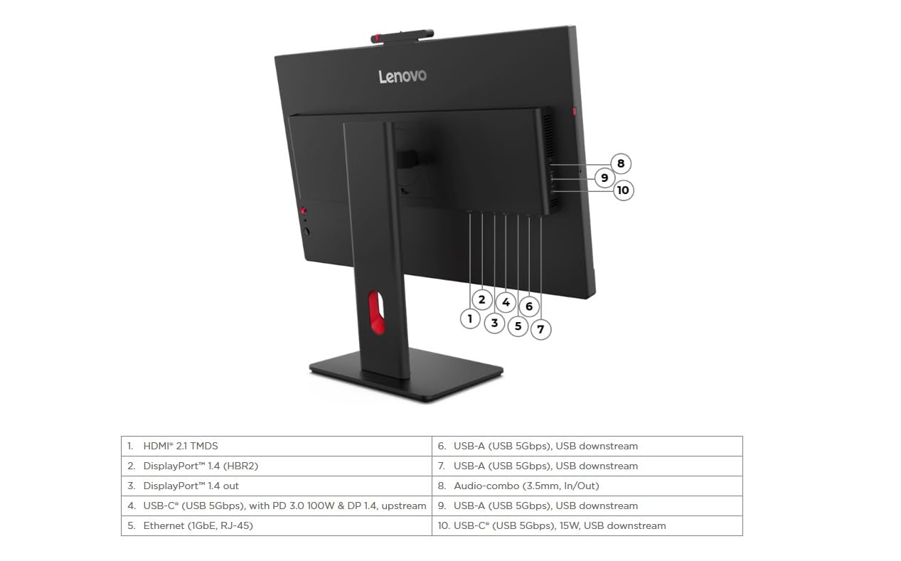 LENOVO ThinkVision T27QD-4v 27p IPS QHD 16:9 120Hz 300 cd/m2 4ms HDMI DP USB 3.2. G1 Type-C