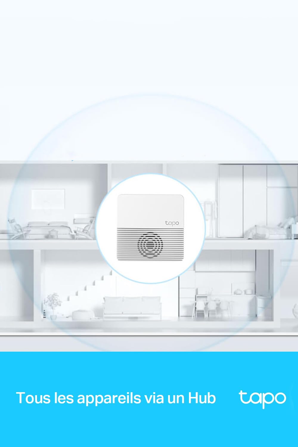 TP-LINK Smart Hub 2.4GHz 868MHz 1x Ethernet Port 90dB Adjustable Audio Alarm 19 Ringtones Up to 64 Switches
