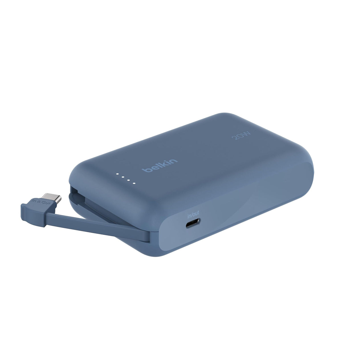BELKIN 10k PD20w Integrated USB-C Cable Power Bank Blue