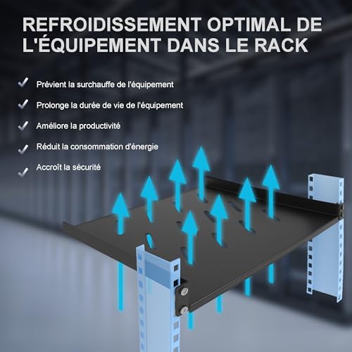 "Extralink SHELF 1U FOR WALL CABINETS 19\"" 250MMX1U BLACK Étagere"