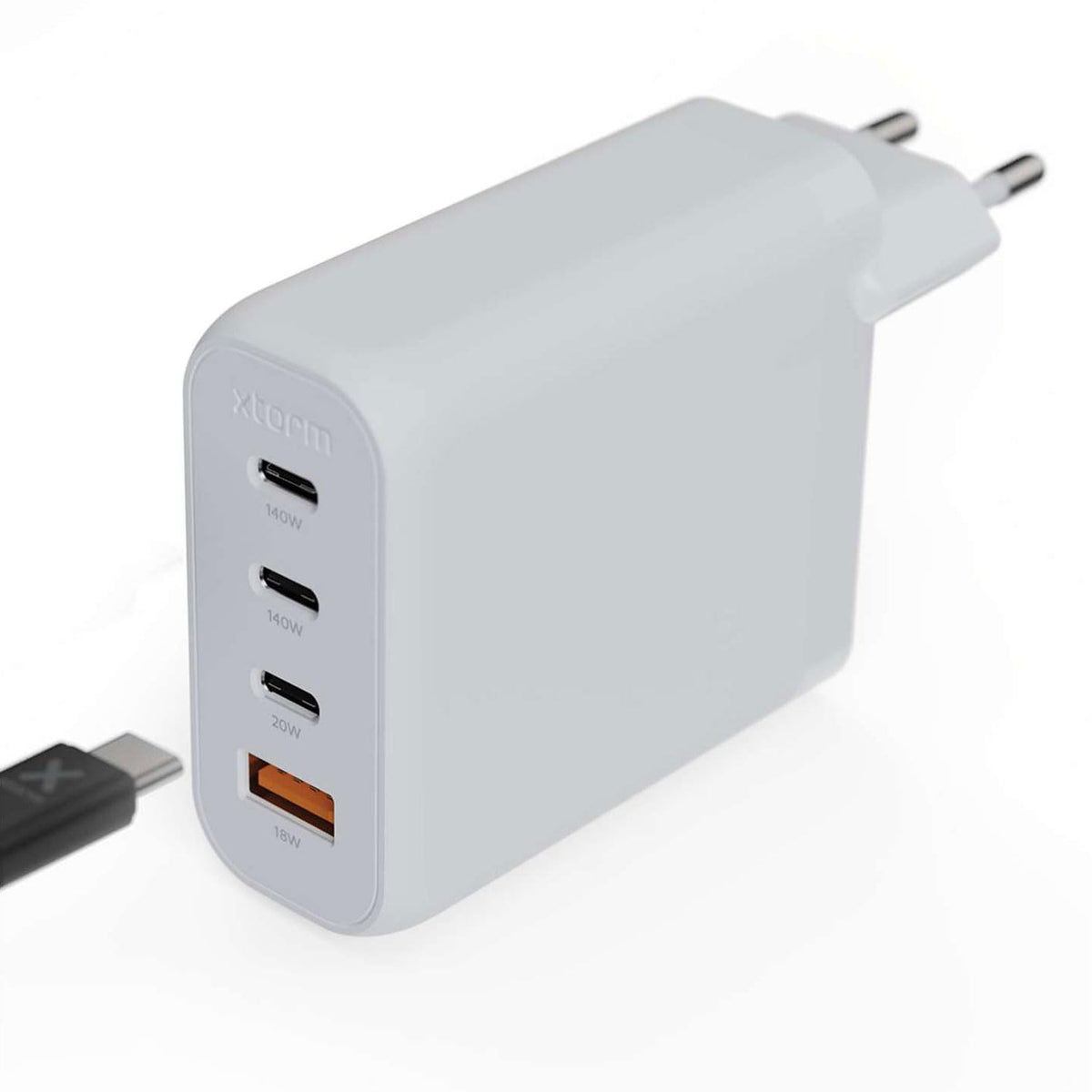 XTORM Chargeur mural écologique XEC140 140 W 4 ports USB-A USB-C PD certifié GRS
