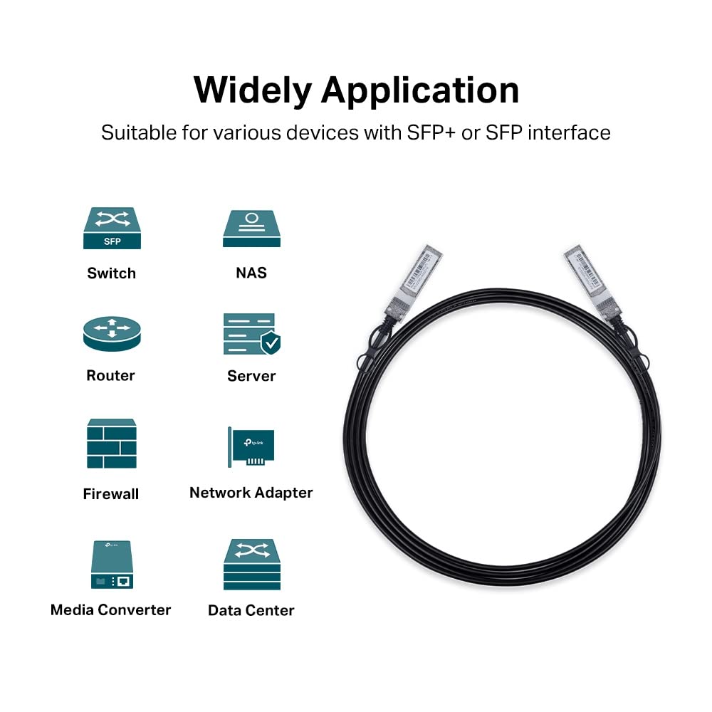 TP-LINK Omada 3m Direct Attach SFP+ Cable for 10 Gigabit Connections