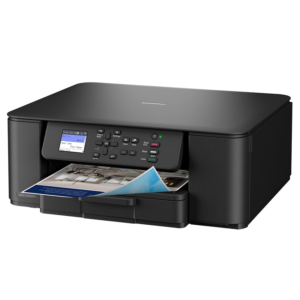 BROTHER DCP-J1310DW Compact 3-in-1 wireless inkjet printer with duplex print 16ppm