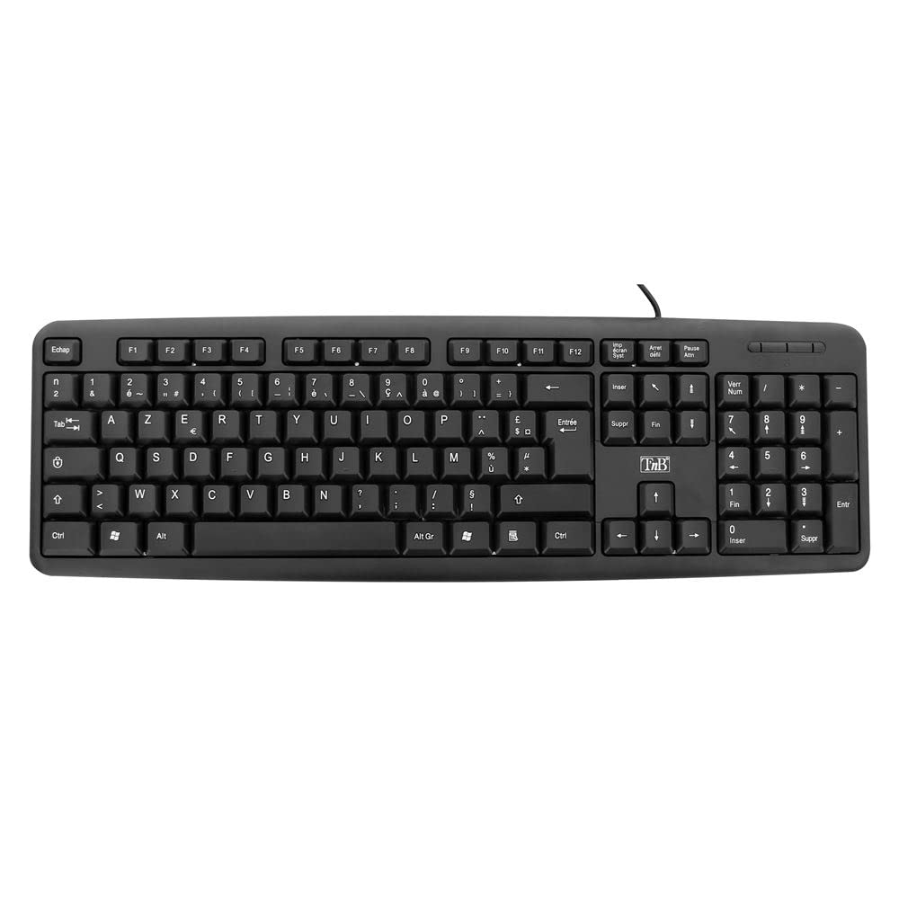 TNB BRIDGE - Wired mouse + keyboard AZERTY- black (FR)