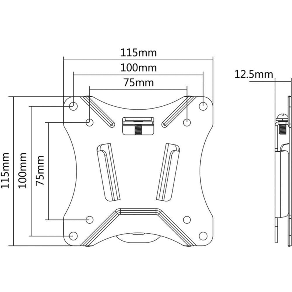 NEOMOUNTS NM-W25BLACK Support pour écran mural 10-30p - ultra-plat