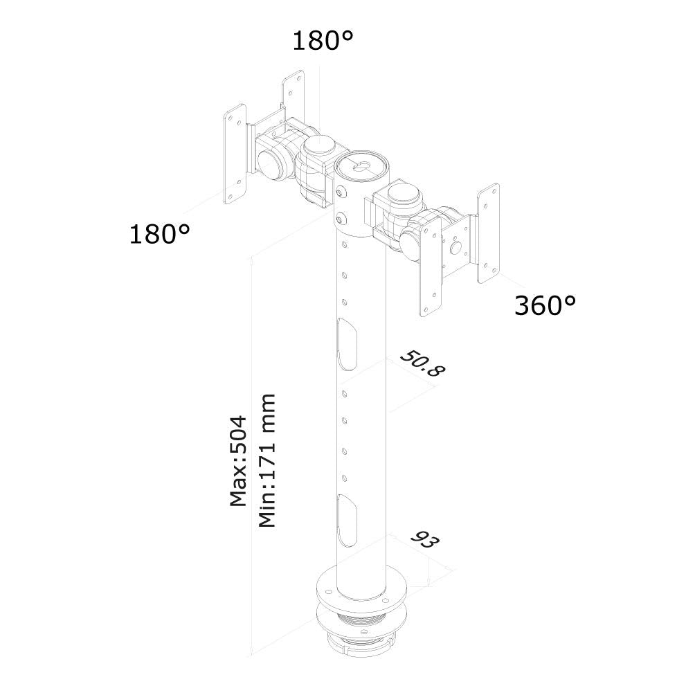 NEOMOUNTS FPMA-D050DBLACK Support décran à fixer 10-30p