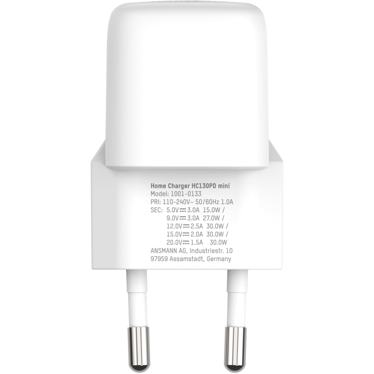 CHARGEUR SECTEUR 1 PORT USB Type-C 30 W