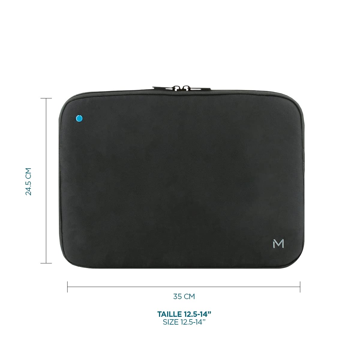 MOBILIS Housse Ordinateur Éco-Conçue TheOne 12.5-14" - 45% recyclé - Noir
