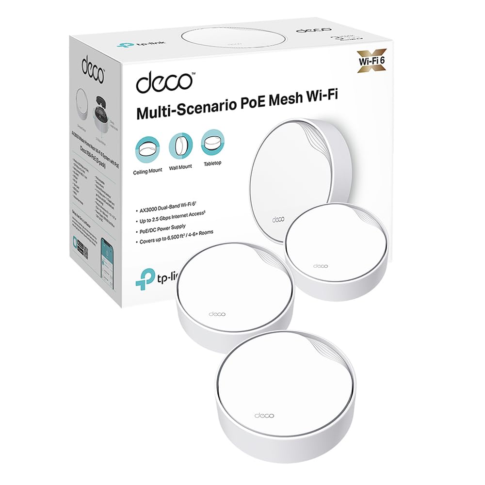 TP-LINK DECO X50-PoE(3-PACK) Kit MESH WiFi 6 AX3000