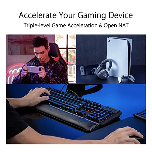 ASUS ROG Rapture GT6 Black 1PK AX10000 Whole-Home Tri-band Mesh WiFi 6 Router 802.11 a/b/g/n/ac/ax