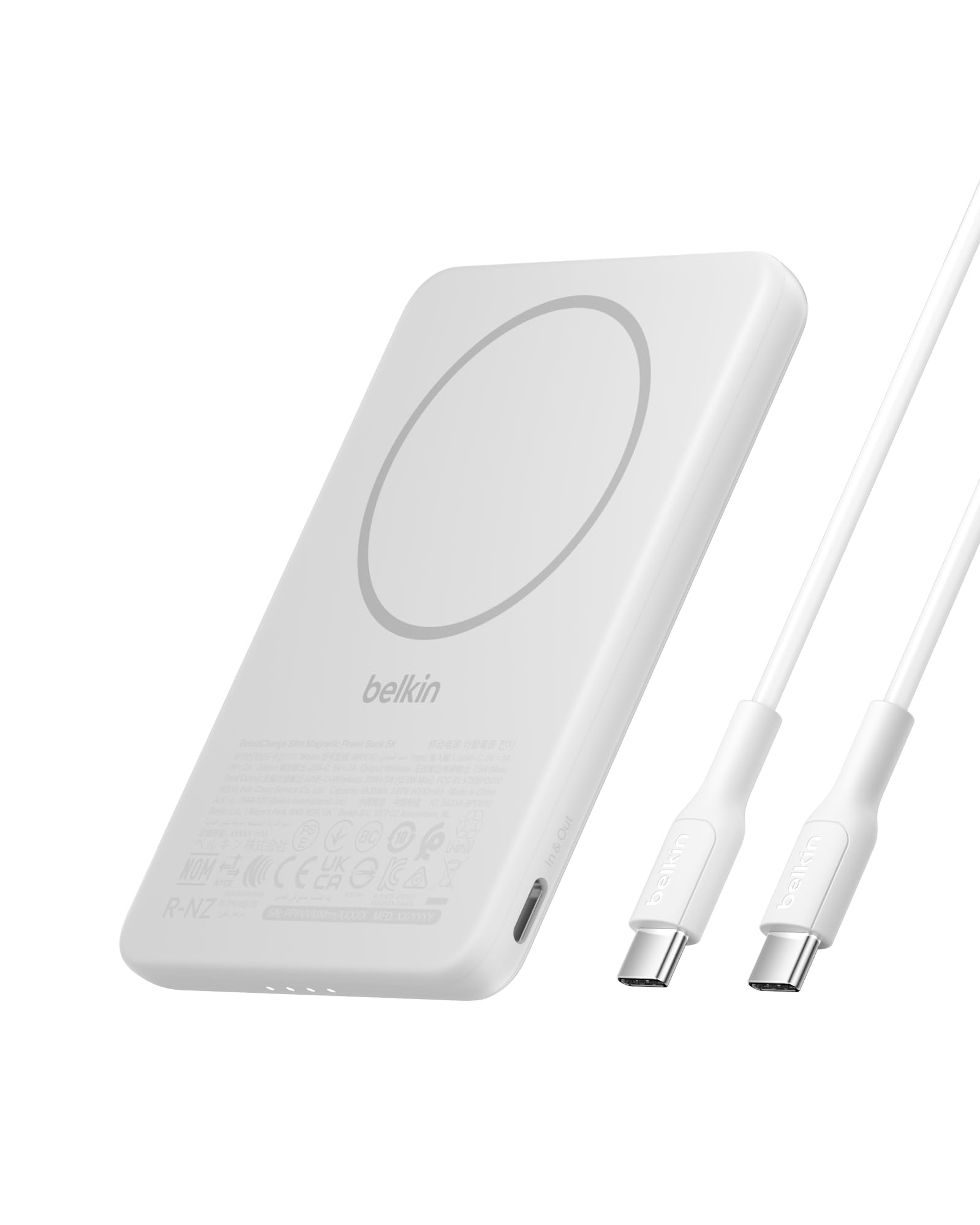 BELKIN BoostCharge Slim 5k Magnetic 7.5w White