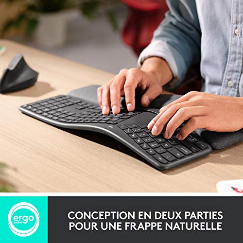 LOGITECH ERGO K860 for Business - Graphite - Central (FR)