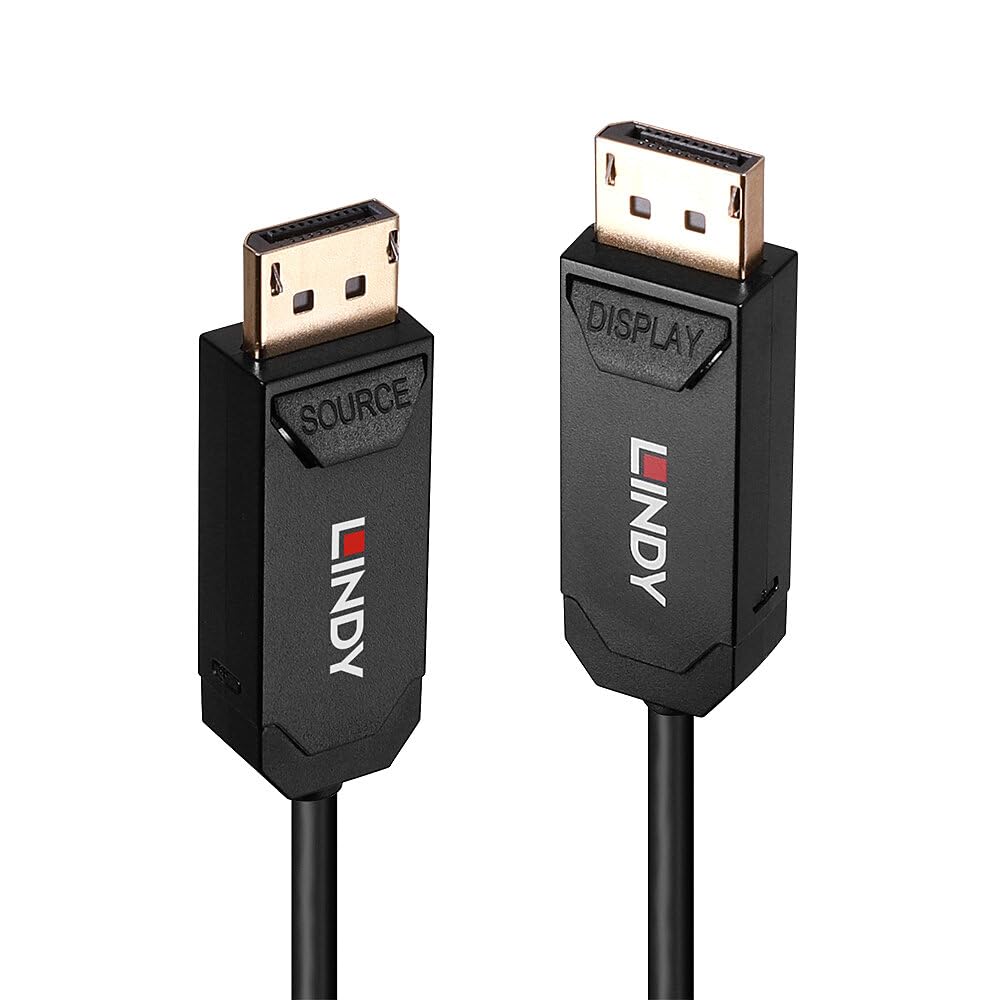 LINDY 30m Fibre Optic Hybrid DP 2.0 UHBR10 Cable