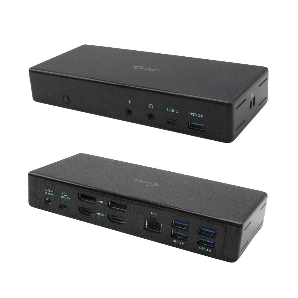 I-TEC USB-C Quattro Display Docking Station 2xDP 2xHDMI 1xGLAN 5xUSB 3.0 1xUSB-C-Data 1xAudio 1xMic 85W PD KL