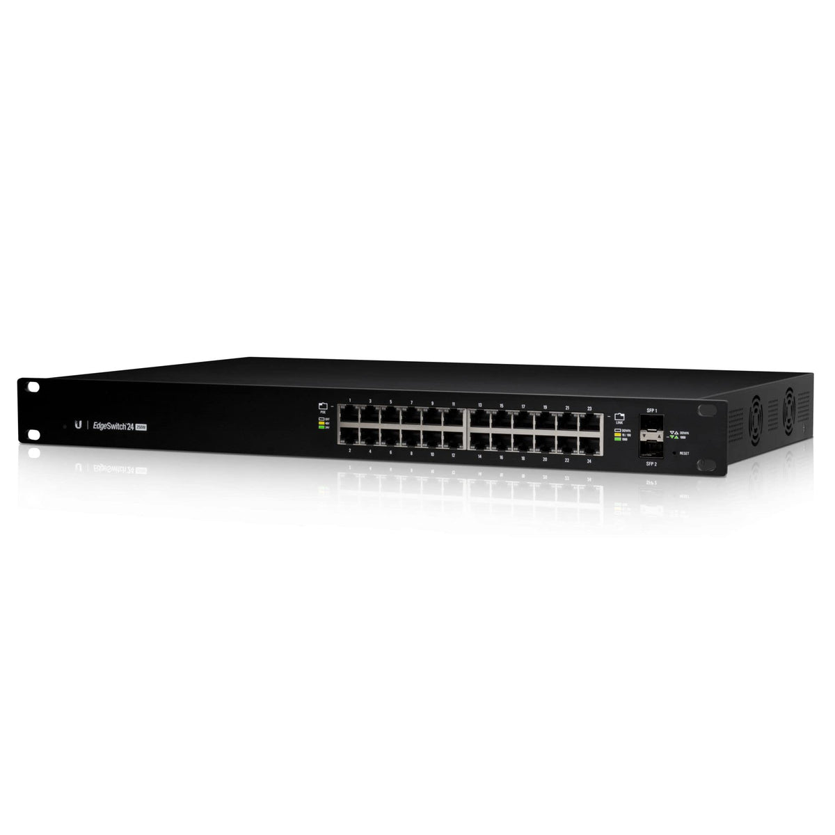 Ubiquiti Networks ES-24-250W commutateur réseau Géré L2/L3 Gigabit Ethernet (10/100/1000) Connexion Ethernet, supportant l'alimentation via ce port (PoE) 1U Noi