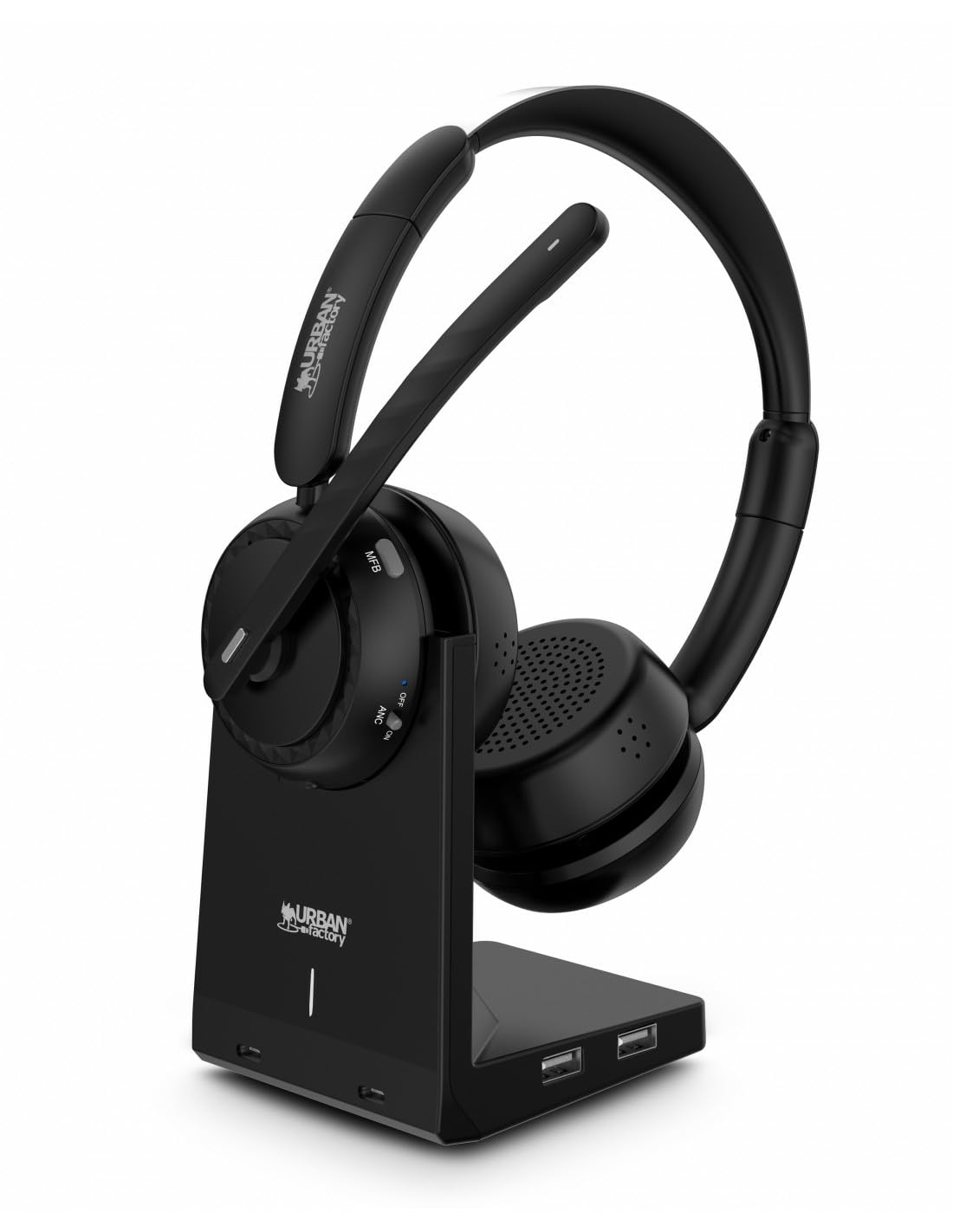 URBAN FACTORY MOVEE Max Bluetooth 5.2 Heasdet With Anc / Enc And Charging Stand