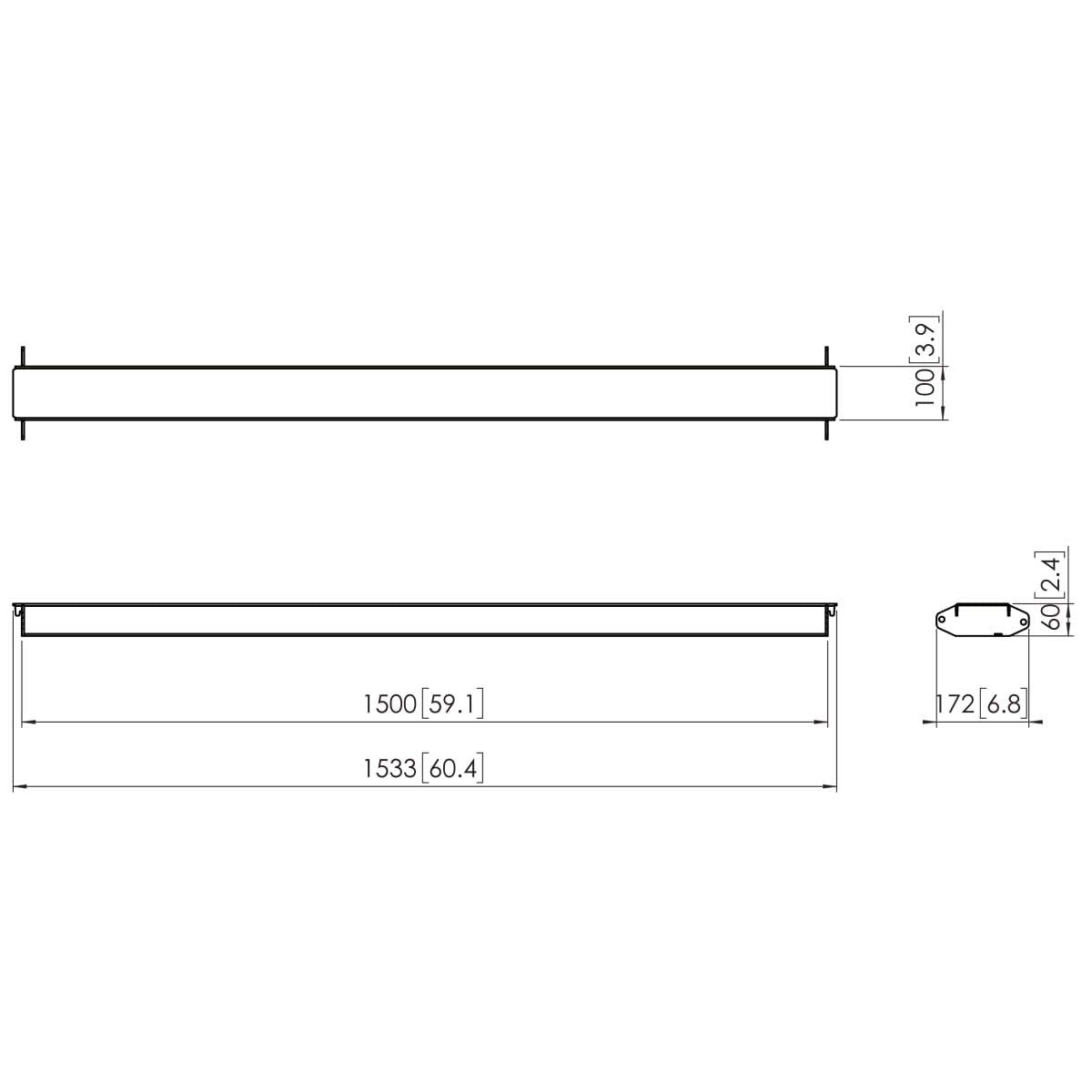 PFA 9130 Video wall base bar - 1500mm