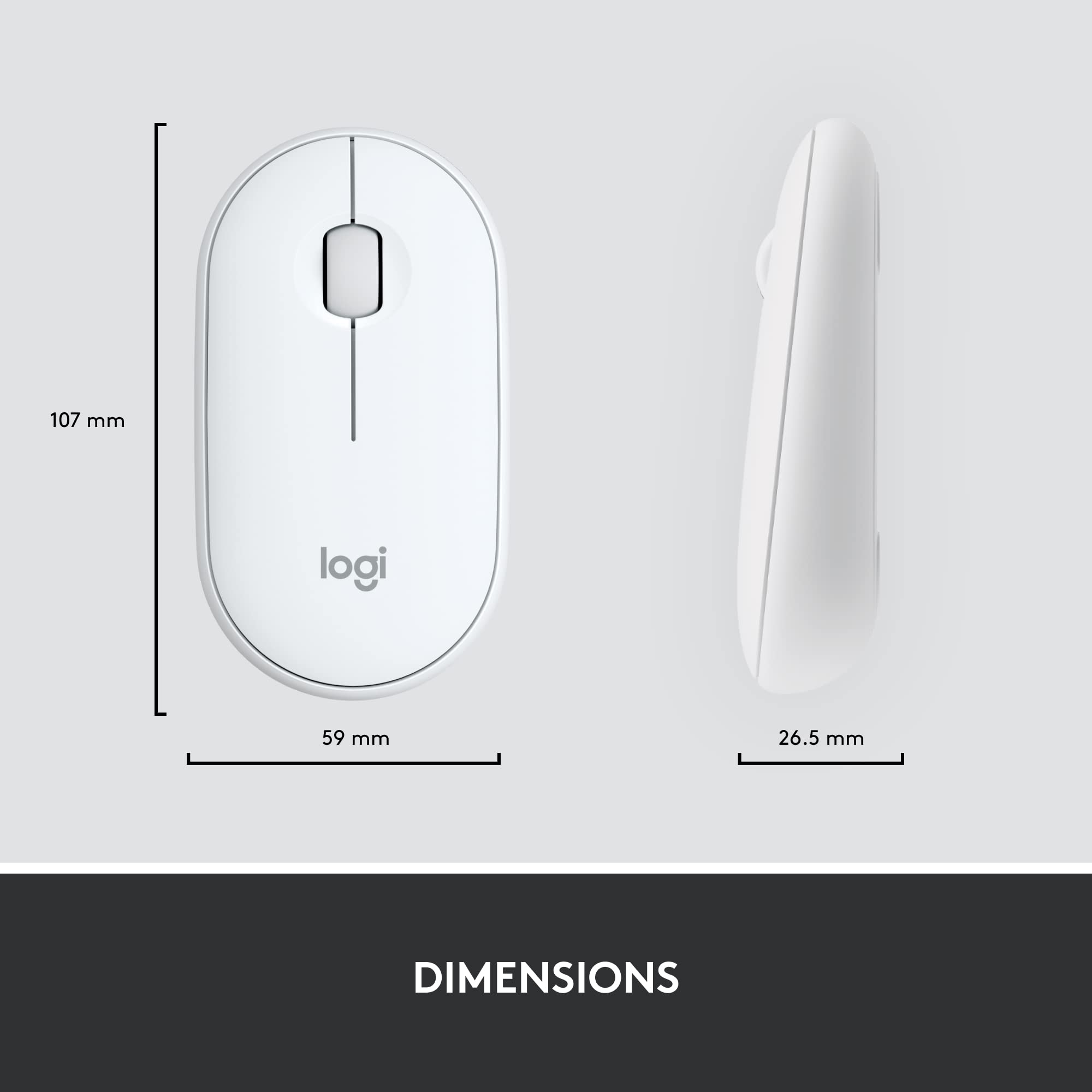 LOGITECH Slim Wireless Keyboard and Mouse Combo MK470 OFFWHITE (FR)