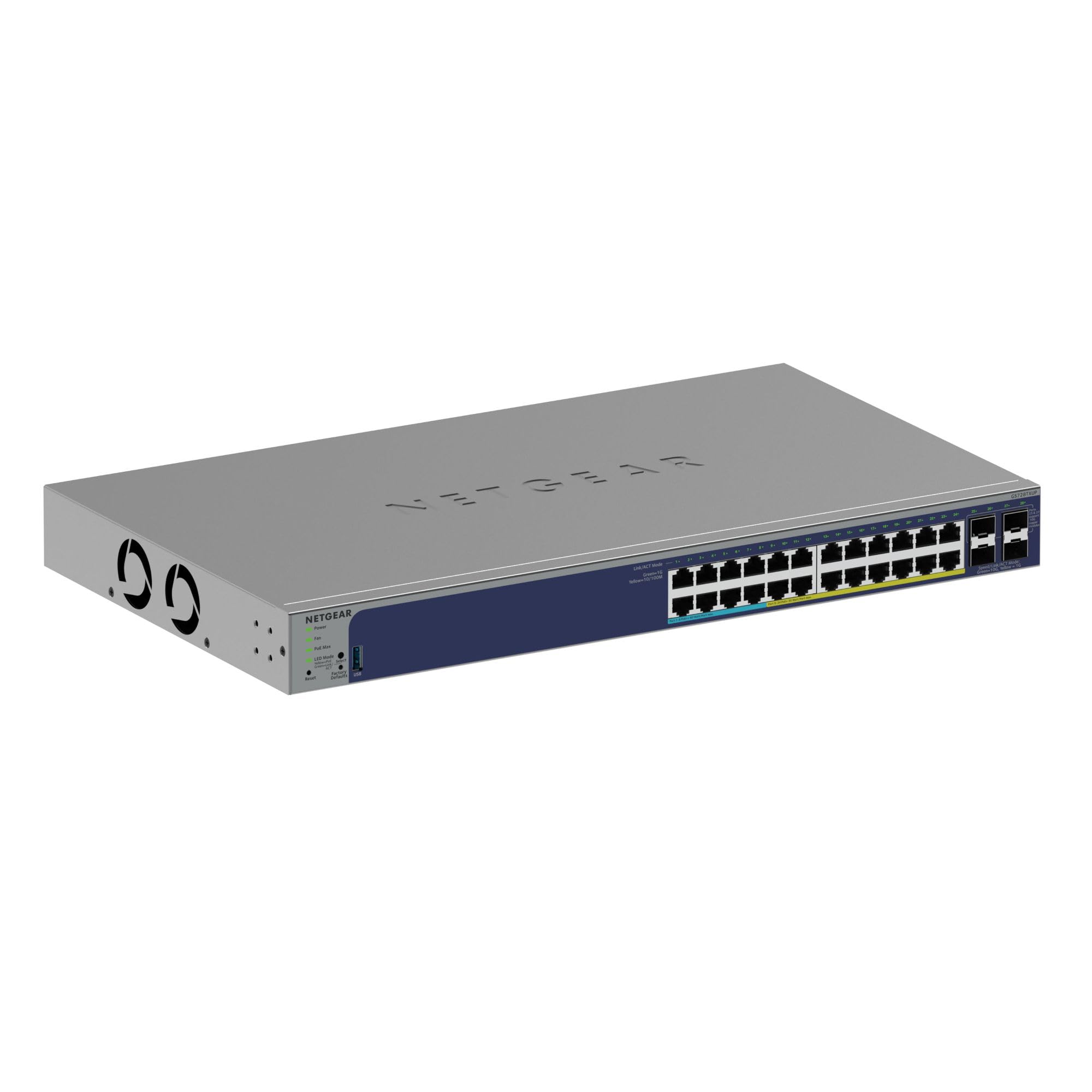 NETGEAR 24P GE POE++ Smart Switch W/10G SFP+ GS728TXUP