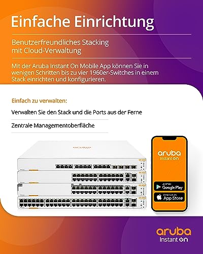 HPE Aruba Instant On 1960 Smart 24G 2XT 2XF PoE+ 370W Switch